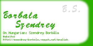 borbala szendrey business card