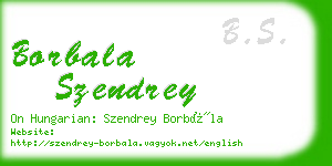 borbala szendrey business card